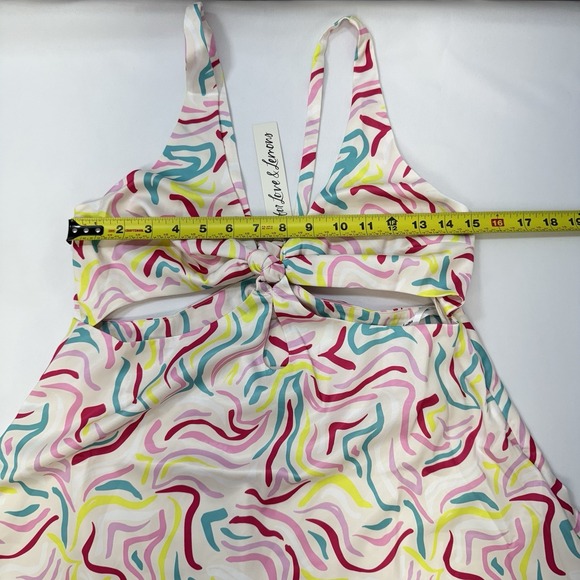 NEW For Love & Lemons Palmer Mini Dress Y2K Party Retro Satin Swirl Cut Out Sz M - Picture 15 of 15